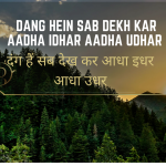 Dang hein sab dekh kar aadha idhar aadha udhar / दंग हैं सब देख कर आधा इधर आधा उधर